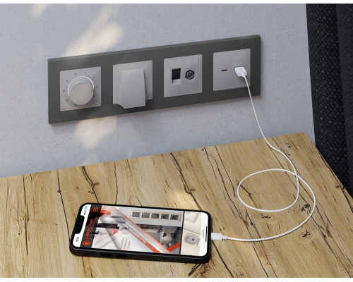 Накладка для терморегулятора электромеханического для теплого пола Ambrella Volt ALFA AP4057