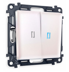 Выключатель двухклавишный с подсветкой без рамки Ambrella Volt Quant MA204020