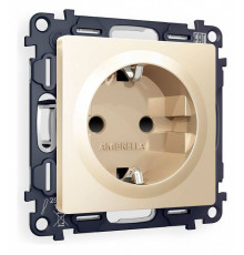 Розетка с заземлением и со шторкой, без рамки Ambrella Volt Quant MA607010