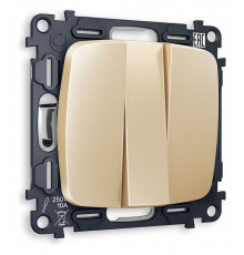 Выключатель трехклавишный без рамки Ambrella Volt Quant MO605010