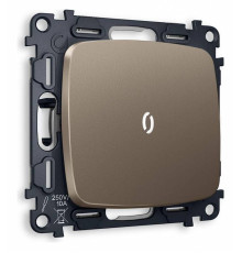 Выключатель одноклавишный с подсветкой без рамки Ambrella Volt Quant MO632015