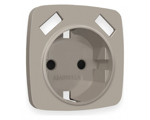 Накладка для розетки с заземлением и со шторками и 2хUSB type A Ambrella Volt Quant OP3690