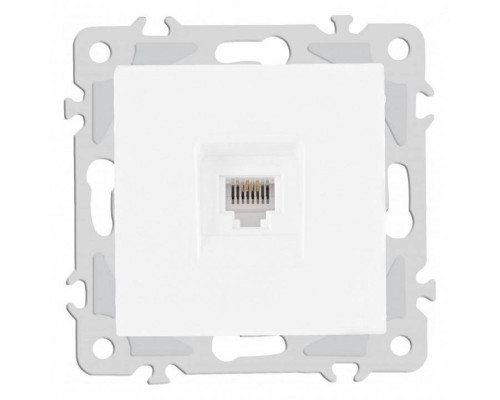 Розетка телефонная RJ-11 без рамки Arte Milano am-206 206.51-1.white