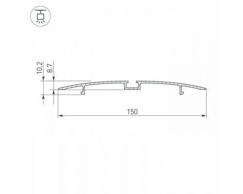 Профиль подвесной Arlight MULTI B-2000 ANOD 014536