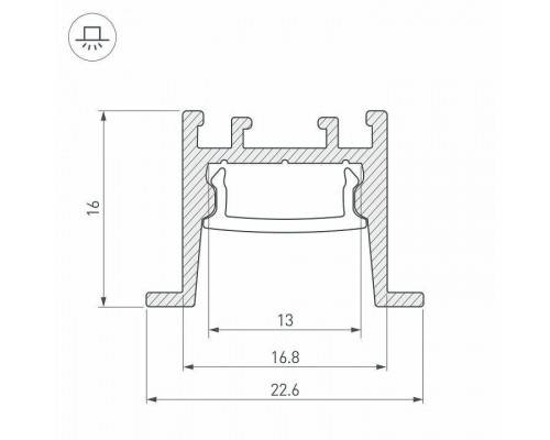 Профиль встраиваемый Arlight SL-COMFORT 031768