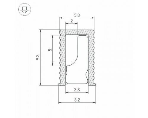 Профиль накладной Arlight SL-MINI 038203