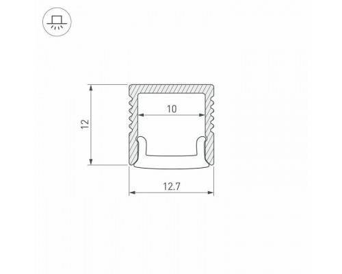 Профиль накладной Arlight FANTOM-BENT 040326(1)