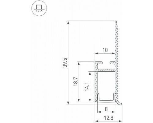 Профиль встраиваемый гибкий Arlight FANTOM-BENT 043694