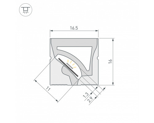 Профиль накладной гибкий Arlight WPH-FLEX 059874