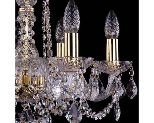 Подвесная люстра Bohemia Ivele Crystal 1402 1402/6/160/G/Leafs