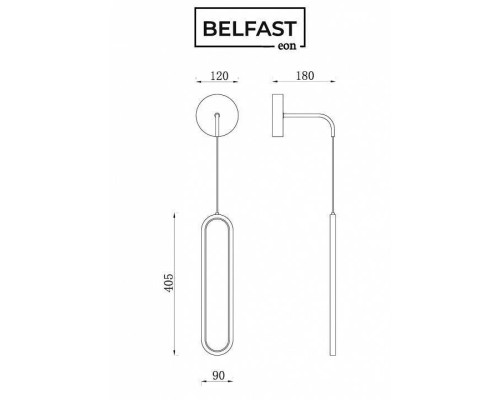Бра Belfast Nevis 86226C-1W BR