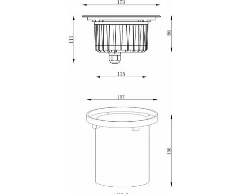 Встраиваемый в дорогу светильник Deko-Light Canum 730454