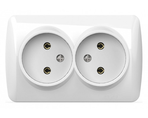 Розетка двойная без заземления Elbi Eleсtriс Alsu 7 504-010200-908