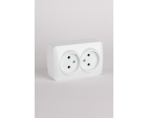 Розетка двойная без заземления Elbi Eleсtriс Alsu 7 504-010200-908