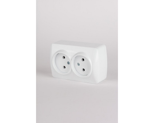 Розетка двойная без заземления Elbi Eleсtriс Alsu 7 504-010200-908