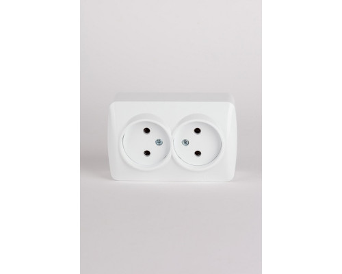 Розетка двойная без заземления Elbi Eleсtriс Alsu 7 504-010200-908