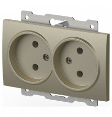 Розетка двойная без заземления, без рамки Elbi Eleсtriс Zena Vega 609-011400-908