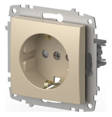 Розетка с заземлением и со шторкой, без рамки Elbi Eleсtriс Zena Vega 609-012500-243