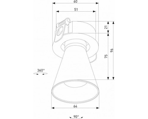 Встраиваемый светильник Elektrostandard Bell 25097/LED 8W 4000K черный