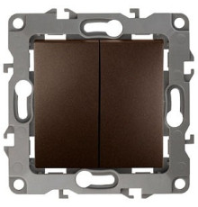 Выключатель двухклавишный без рамки Эра Эра 12 12-1004-13