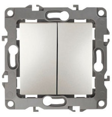 Выключатель двухклавишный без рамки Эра Эра 12 12-1004-15