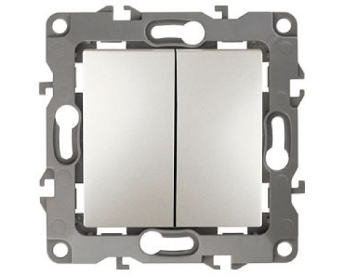 Выключатель двухклавишный без рамки Эра Эра 12 12-1004-15