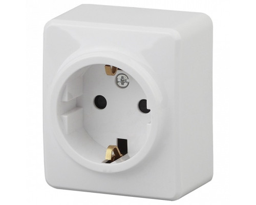 Накладка для розетки с заземлением и со шторками Эра Эра Эксперт 11-2204-01