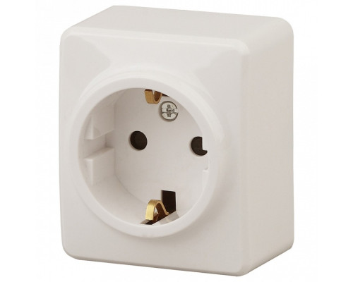 Накладка для розетки с заземлением и со шторками Эра Эра Эксперт 11-2204-02