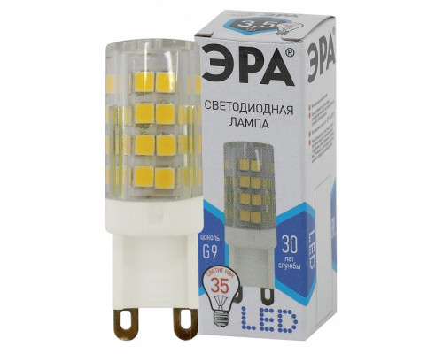 Лампа светодиодная Эра Стандарт G9 3.5Вт 4000K LED JCD-3,5W-CER-840-G9