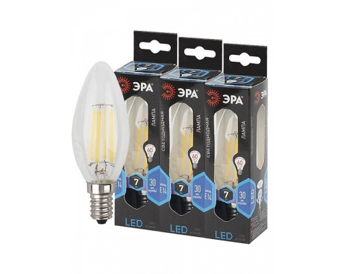 Лампа светодиодная Эра  F-LED B35-7W-840-E14