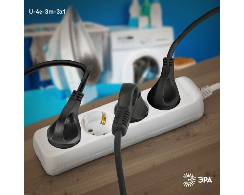 Удлинитель Эра  U-4e-3m-3x1