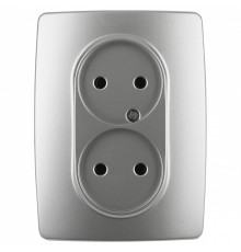 Розетка двойная без заземления Эра Эра 12 12-2107-03