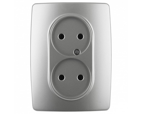 Розетка двойная без заземления Эра Эра 12 12-2107-03