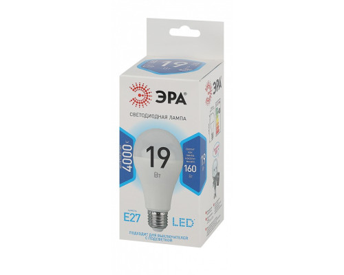 Лампа светодиодная Эра Стандарт LED A65-19W-840-E27
