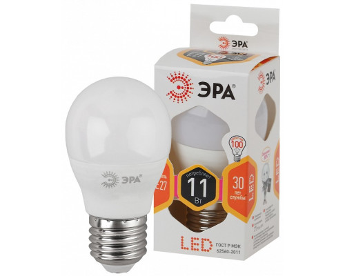 Лампа светодиодная Эра Стандарт LED P45-11W-827-E27