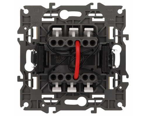 Выключатель двухклавишный с подсветкой без рамки Эра Эра Elegance 14-1105-02