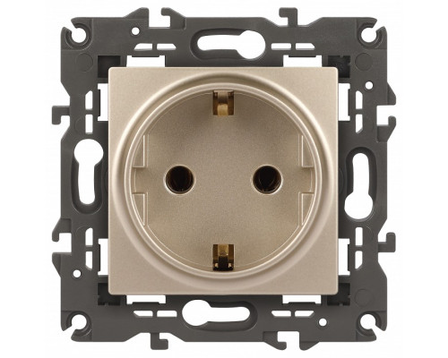 Розетка с заземлением, без рамки Эра Эра Elegance 14-2101-04