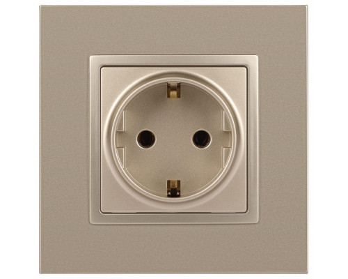 Розетка с заземлением, без рамки Эра Эра Elegance 14-2101-04