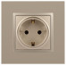 Розетка с заземлением, без рамки Эра Эра Elegance 14-2101-04