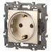 Розетка с заземлением, без рамки Эра Эра Elegance 14-2101-04
