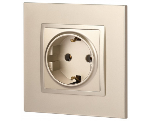 Розетка с заземлением, без рамки Эра Эра Elegance 14-2101-04