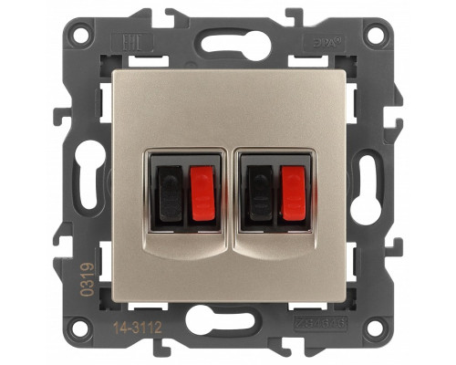 Розетка акустическая без рамки Эра Эра Elegance 14-3112-04