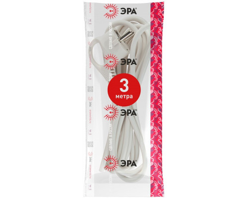 Сетевой провод Эра  U-3x1,5-3m-W