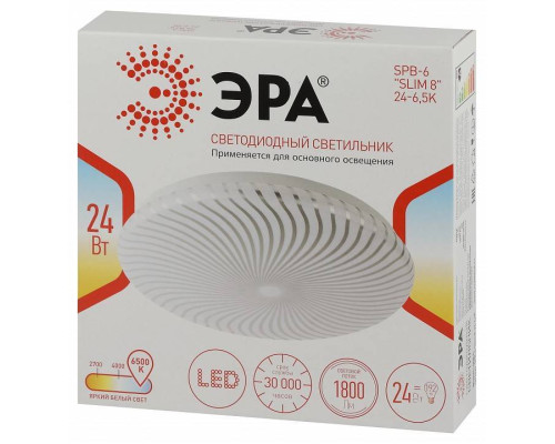 Накладной светильник Эра Slim SPB-6 Slim 8 24-6K