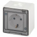 Розетка с заземлением и со шторкой, с крышкой Эра Эра Эксперт 11-2502-01
