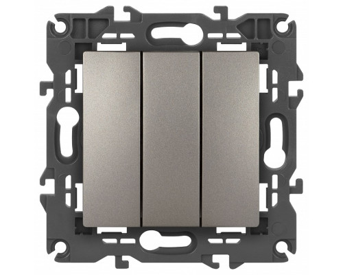 Выключатель трехклавишный без рамки Эра Эра Elegance 14-1107-16