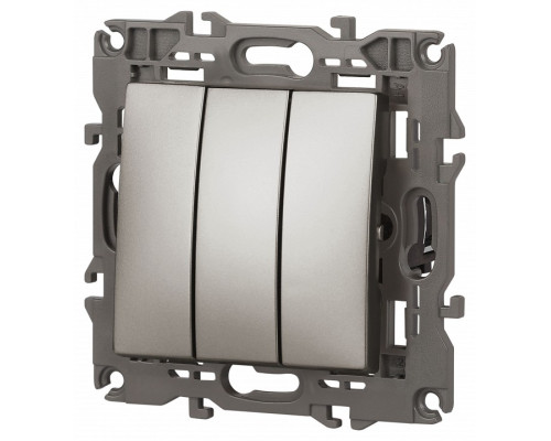 Выключатель трехклавишный без рамки Эра Эра Elegance 14-1107-16