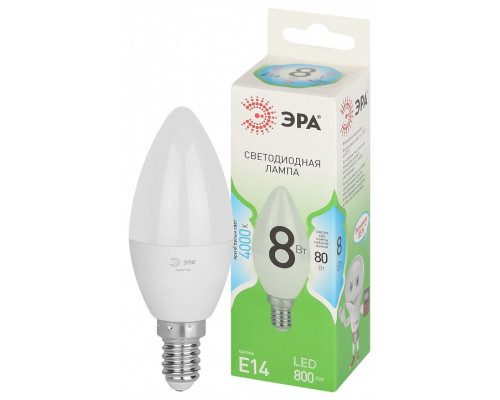 Лампа светодиодная Эра Green Line LED B35-8W-840-E14 GL