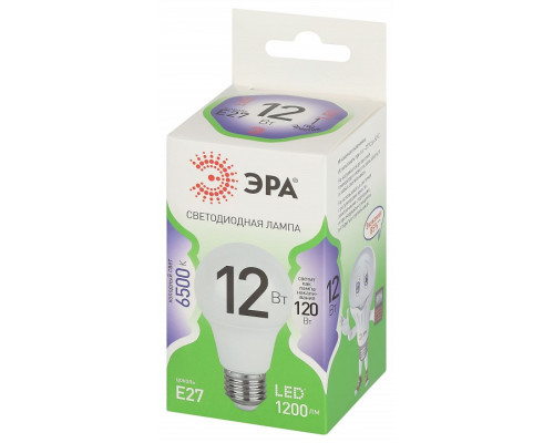 Лампа светодиодная Эра Green Line LED A60-12W-865-E27 GL