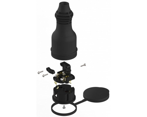 Розетка с заземлением Эра  RX11-B-IP44